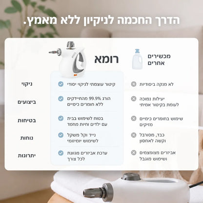 מנקה קיטור רומא