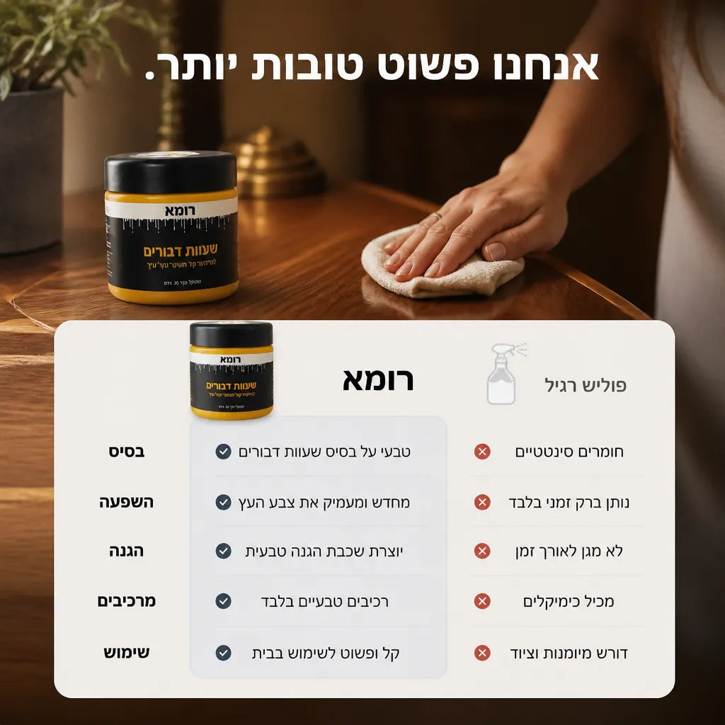 שעוות דבורים לחידוש רהיטים