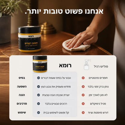 שעוות דבורים לחידוש רהיטים